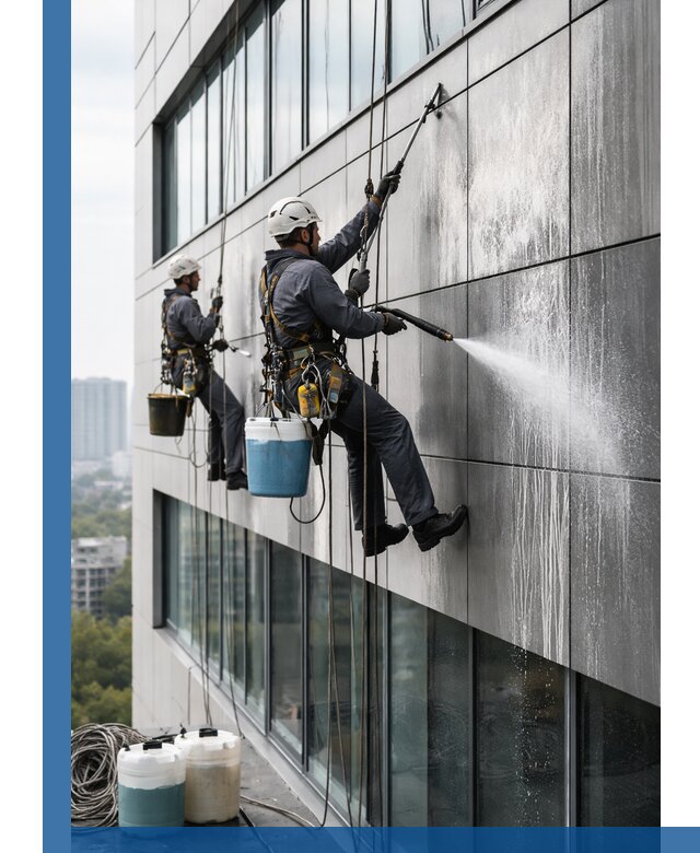 Профессиональная мойка вентилируемых фасадов в Новочеркасске