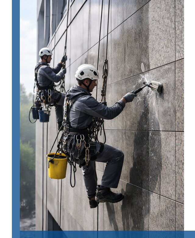 Профессиональная мойка фасада из керамогранита в Новочеркасске