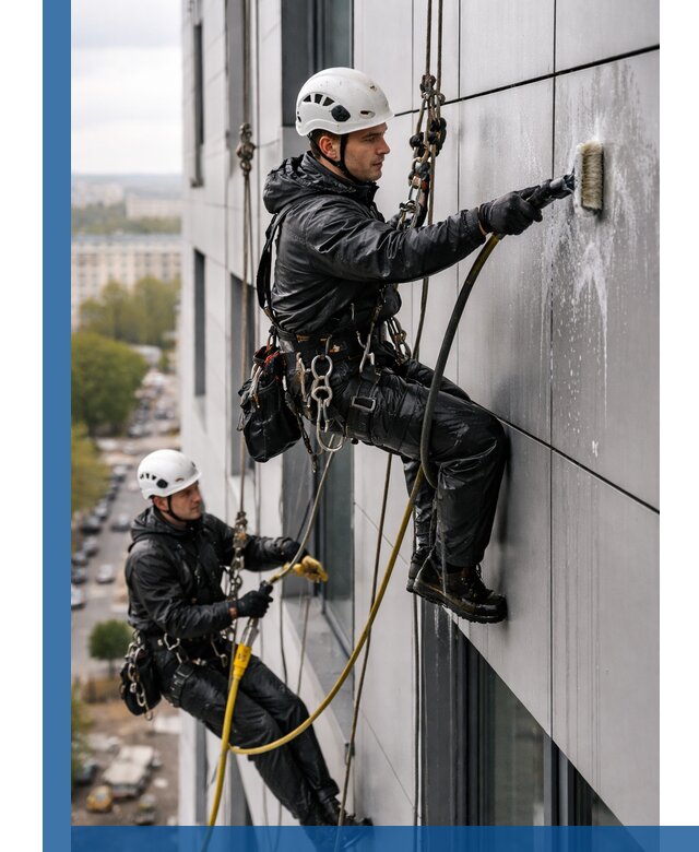 Профессиональная мойка фасада из композита в Новочеркасске
