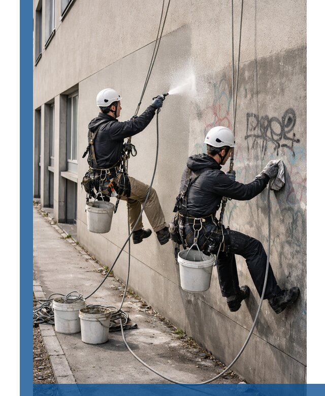 Антиграффити покрытие фасада с защитой от надписей в Новочеркасске