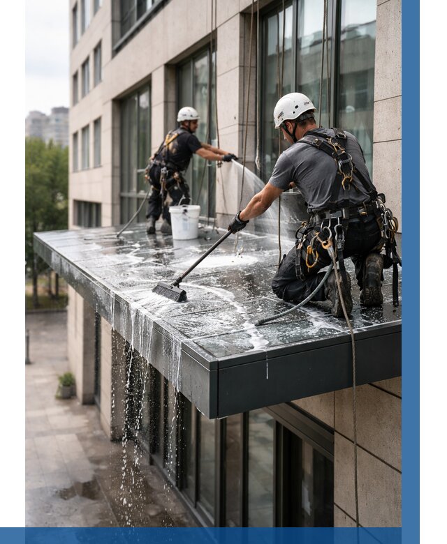 Мойка козырьков и навесов в Новочеркасске от 3582 р. | ВЫСОТНИК-Нвч