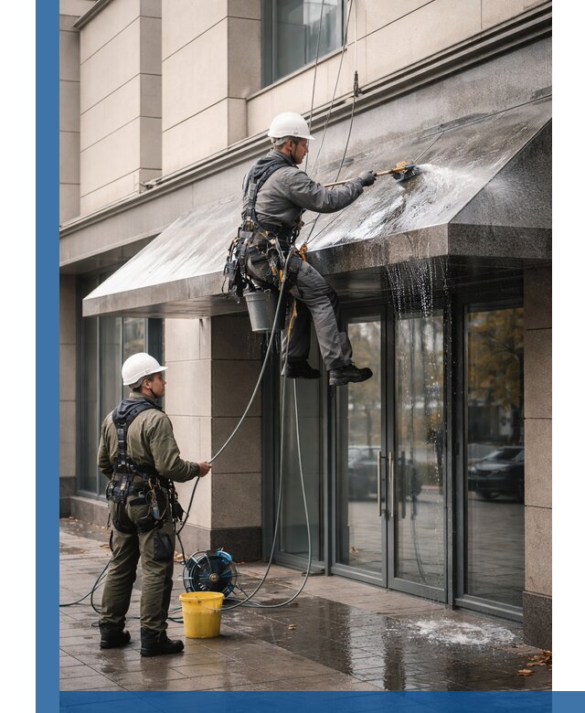 Профессиональная мойка козырьков и навесов в Новочеркасске