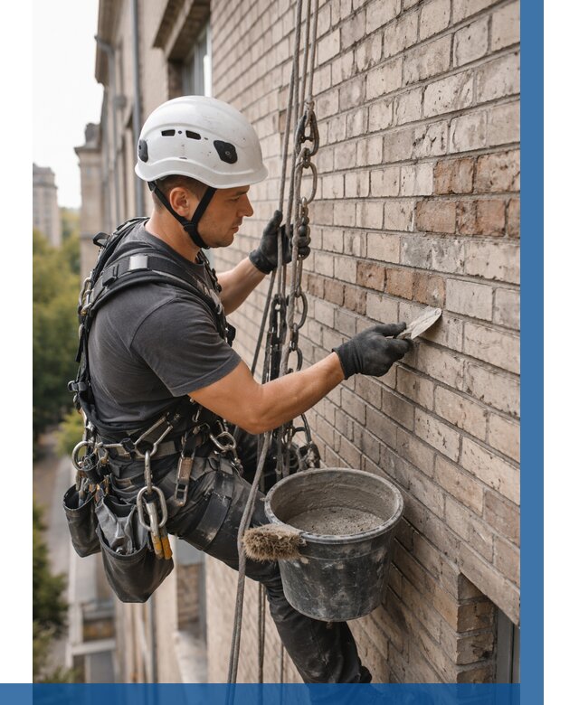 Ремонт кирпичной кладки фасада в Новочеркасске от 1842 р. | ВЫСОТНИК-Нвч