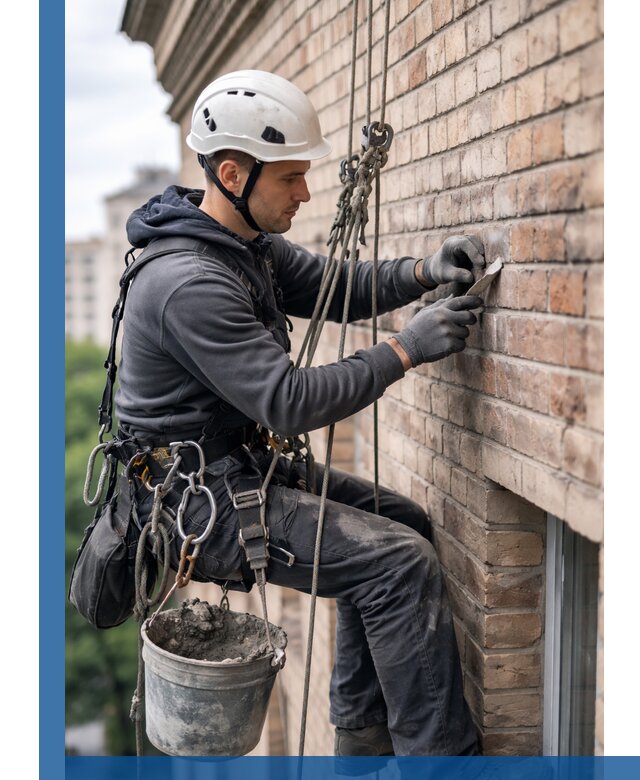 Качественный ремонт кирпичной кладки фасада в Новочеркасске с гарантией