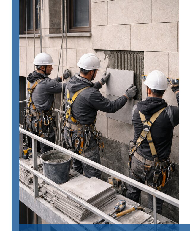 Ремонт облицовки фасада плиткой в Новочеркасске с гарантией