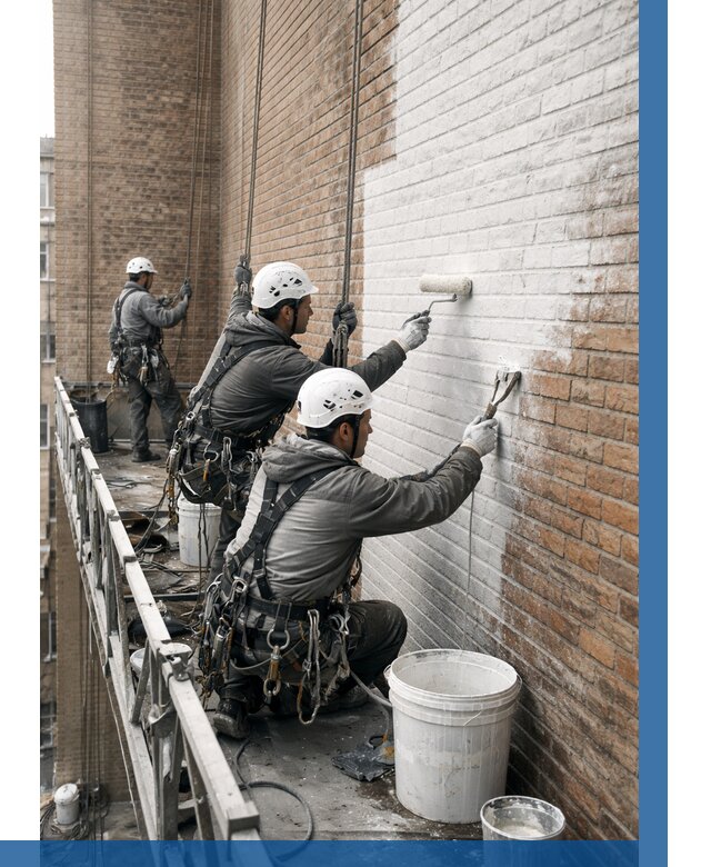 Покраска кирпичного фасада в Новочеркасске от 358 р. | ВЫСОТНИК-Нвч