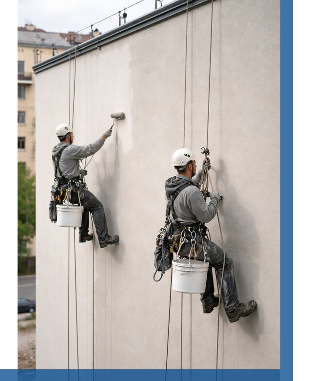 Покраска оштукатуренного фасада в Новочеркасске от 327 р. | ВЫСОТНИК-Нвч