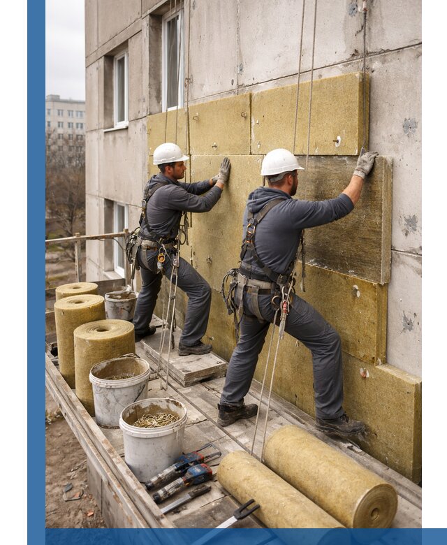 Утепление фасада минватой в Новочеркасске под ключ с гарантией