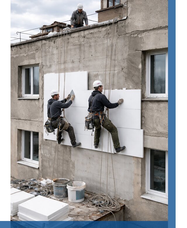 Утепление фасада пенополистиролом в Новочеркасске от 1842 р. | ВЫСОТНИК-Нвч