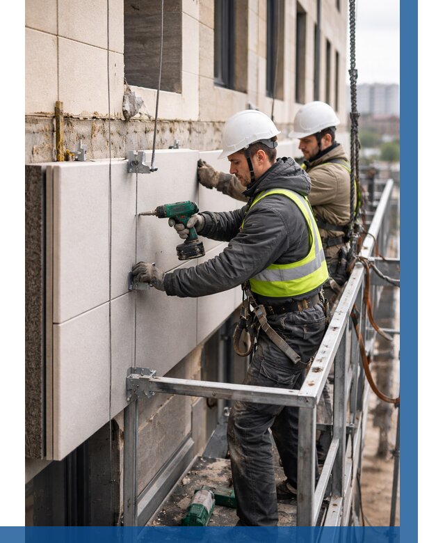 Монтаж фасадных термопанелей в Новочеркасске от 1535 р. | ВЫСОТНИК-Нвч