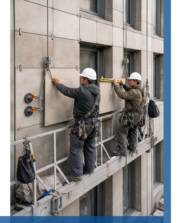 Монтаж керамогранита на фасад в Новочеркасске от 2559 р. | ВЫСОТНИК-Нвч