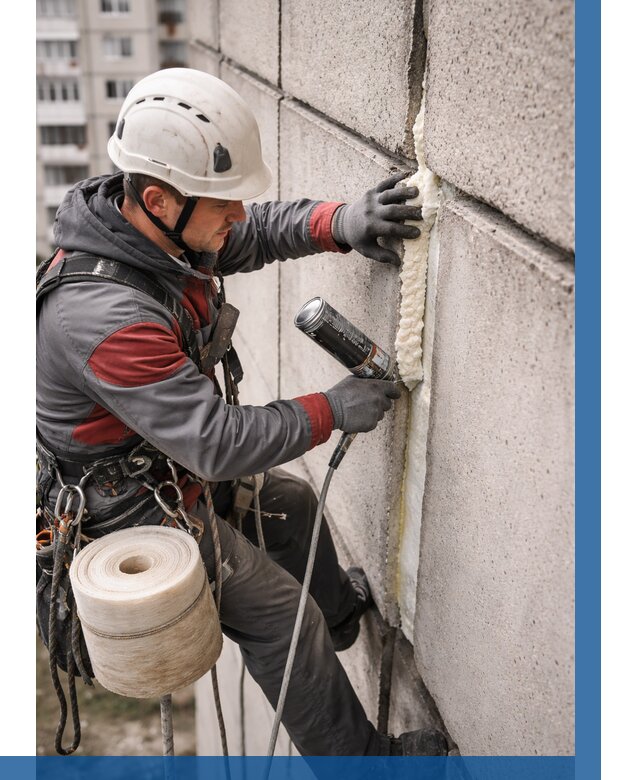 Утепление межпанельных швов в Новочеркасске от 716 р. | ВЫСОТНИК-Нвч