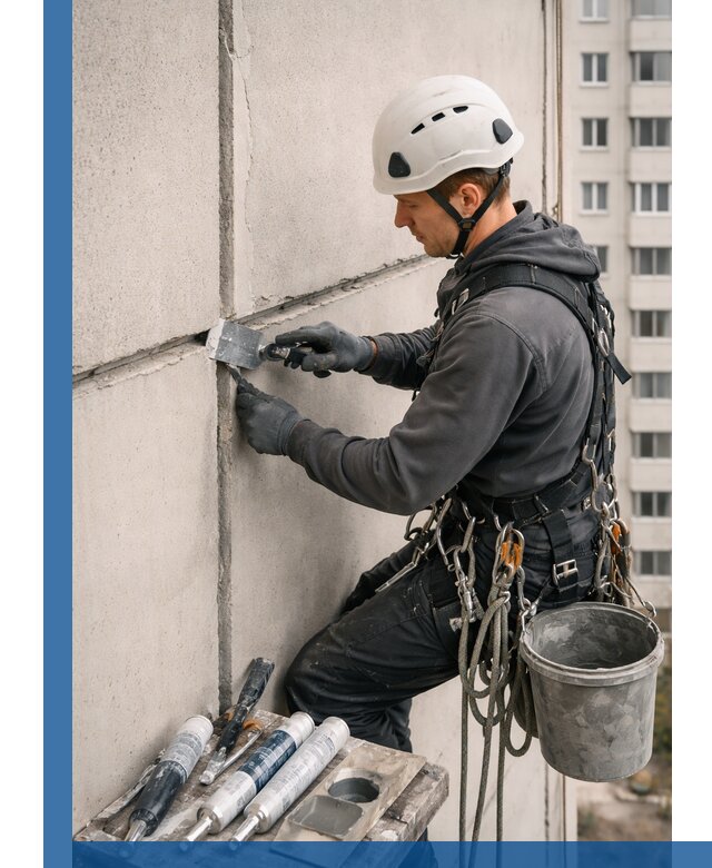 Ремонт межпанельных швов в Новочеркасске герметизация и восстановление