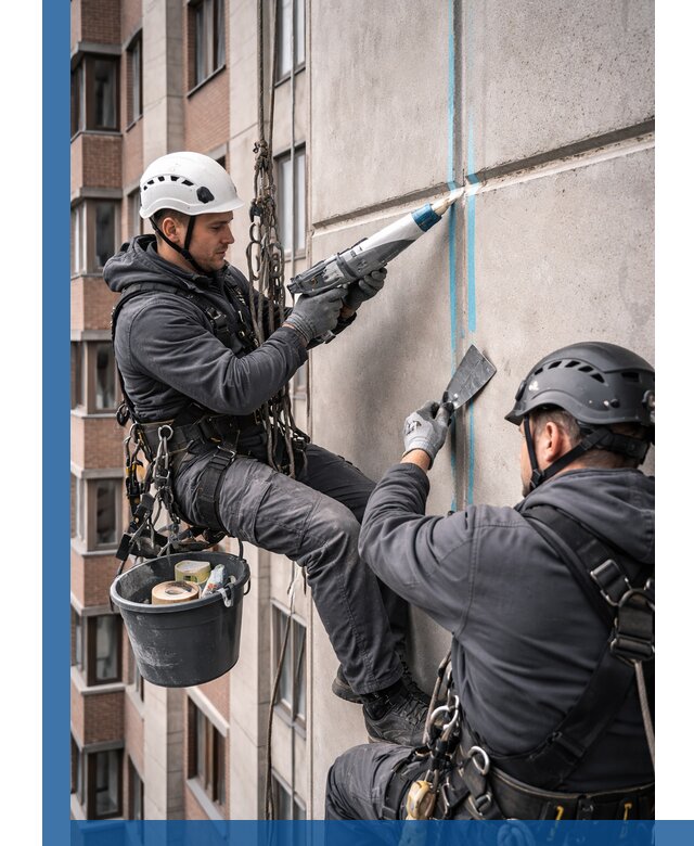 Вторичная герметизация швов фасада и кровли в Новочеркасске