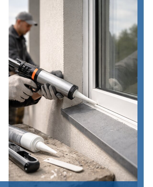 Герметизация монтажных швов окон в Новочеркасске от 665 р. | ВЫСОТНИК-Нвч