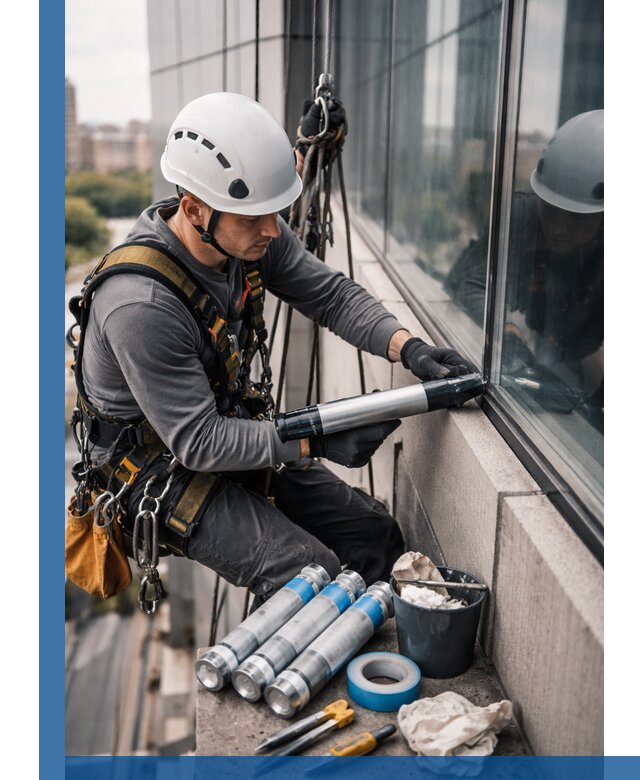 Герметизация стыков витража в Новочеркасске для герметичных фасадов