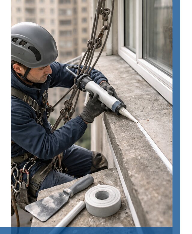 Герметизация балконного козырька в Новочеркасске от 4605 р. | ВЫСОТНИК-Нвч