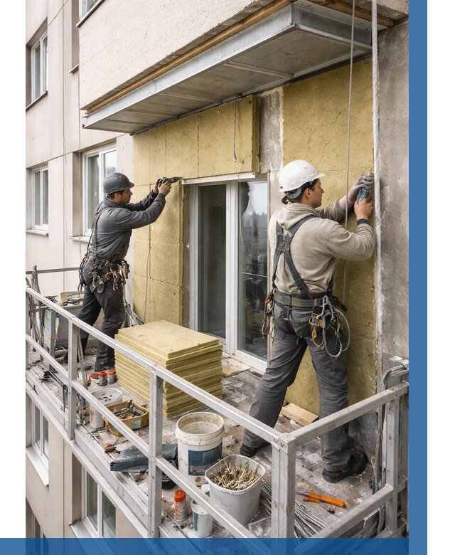 Утепление балкона снаружи в Новочеркасске от 1637 р. под ключ ВЫСОТНИК-Нвч