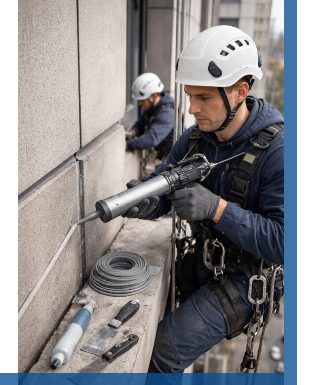 Герметизация деформационных швов фасада в Новочеркасске от 716 | ВЫСОТНИК-Нвч