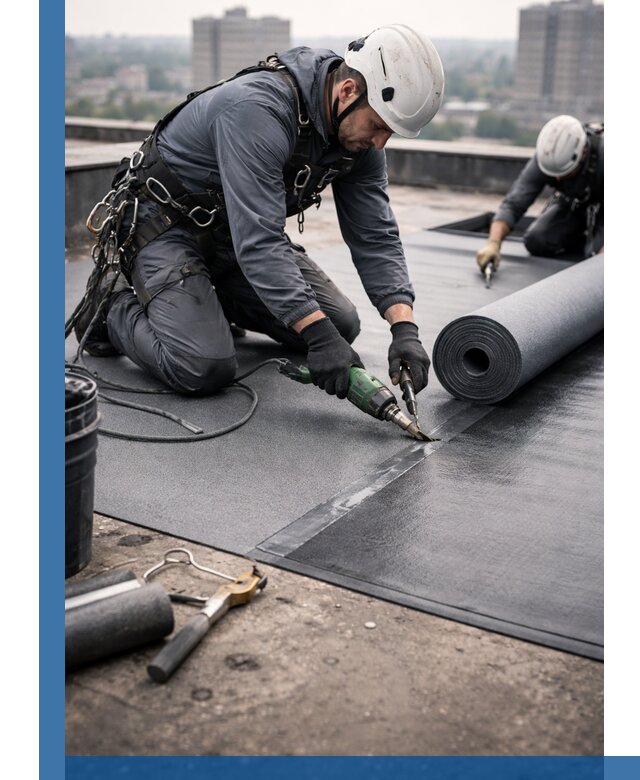 Ремонт мягкой кровли в Новочеркасске с выездом промальпинистов