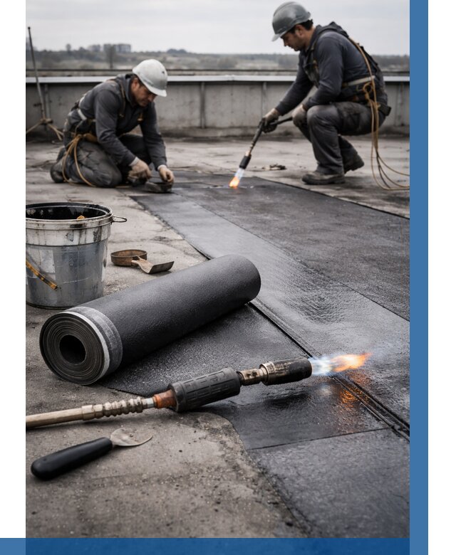 Ремонт рулонной кровли в Новочеркасске от 665 р. | ВЫСОТНИК-Нвч