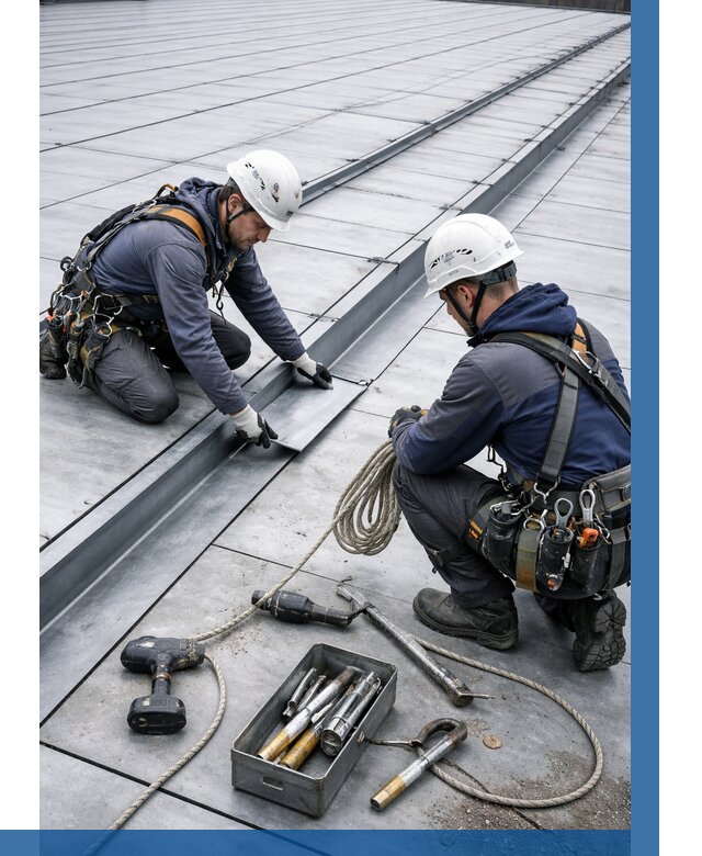 Ремонт фальцевой кровли в Новочеркасске от 716 р. | ВЫСОТНИК-Нвч