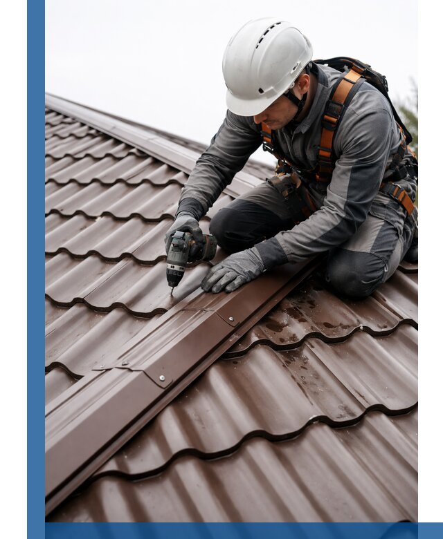 Ремонт металлочерепицы на крыше в Новочеркасске профессионально