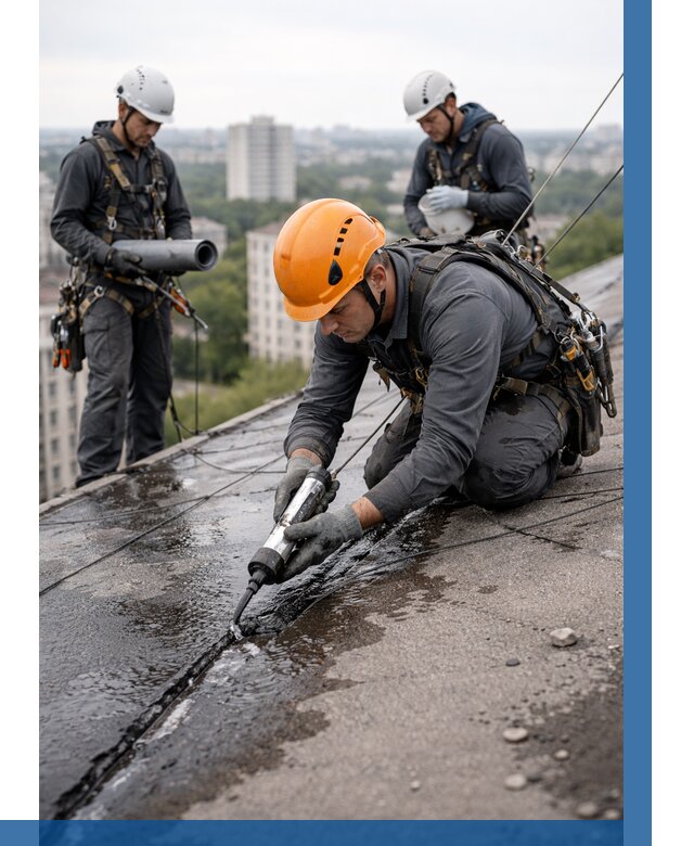 Устранение протечек кровли в Новочеркасске от 12281 р. | ВЫСОТНИК-Нвч