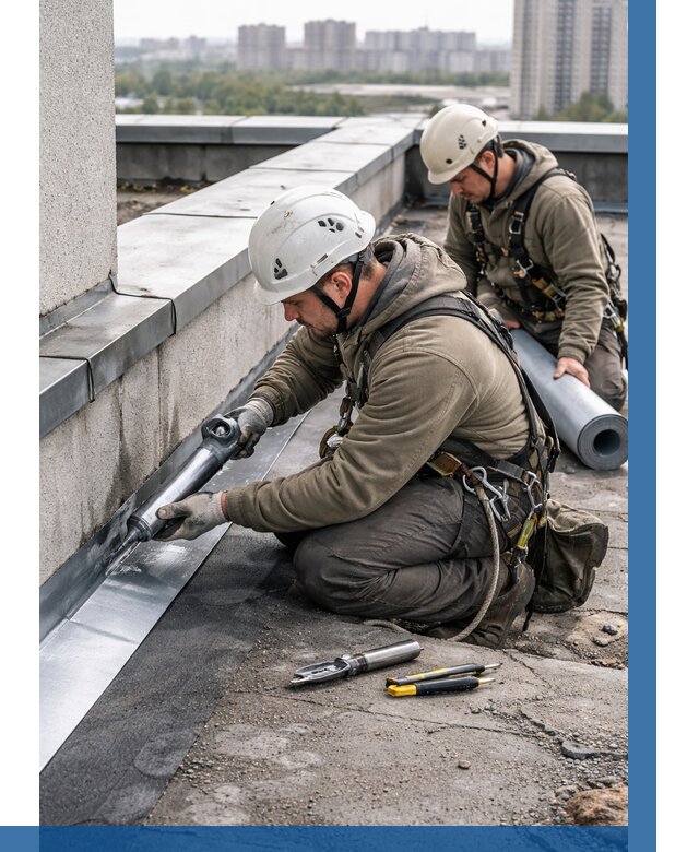 Ремонт кровельных примыканий в Новочеркасске от 1228 р. | ВЫСОТНИК-Нвч