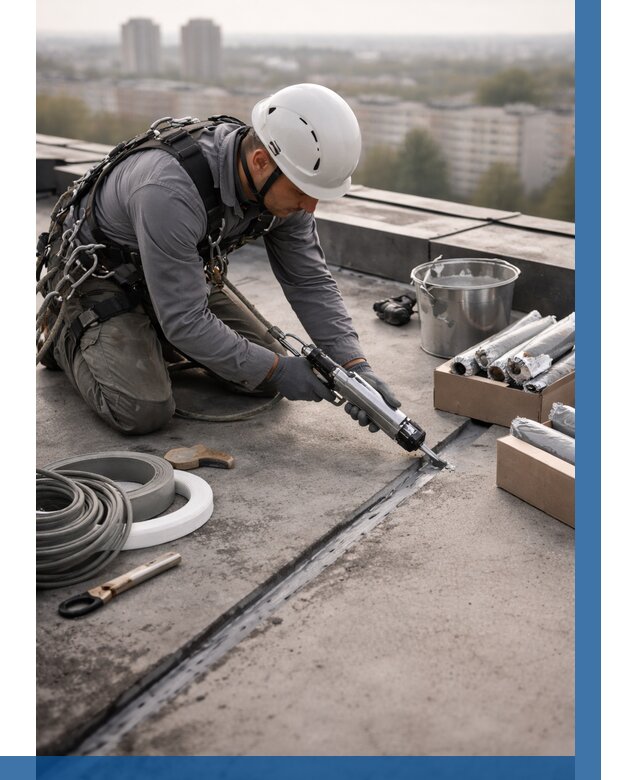 Герметизация швов кровли в Новочеркасске от 461 р./м2 | ВЫСОТНИК-Нвч