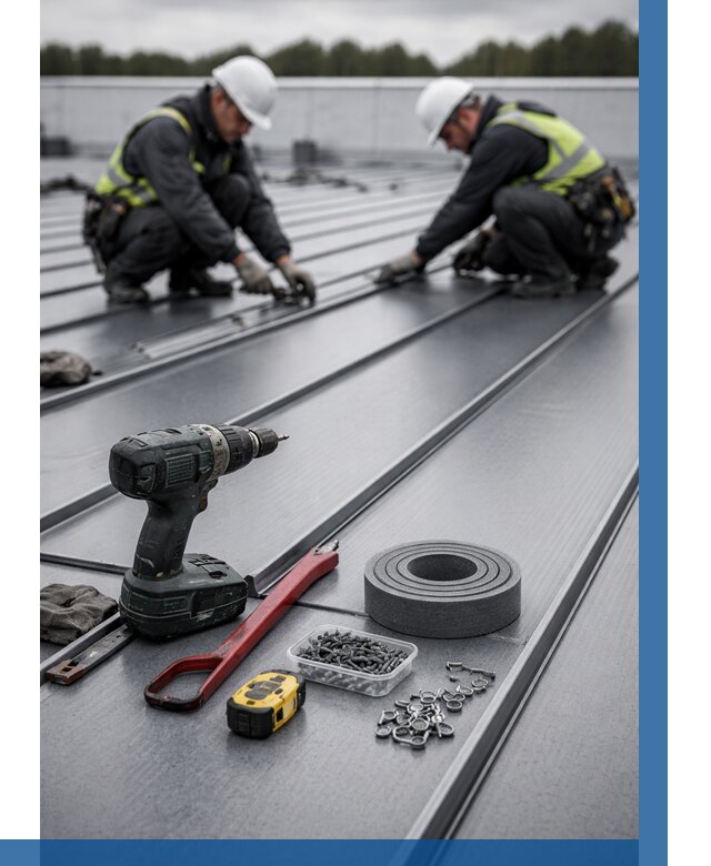 Монтаж фальцевой кровли в Новочеркасске от 1842 р. | ВЫСОТНИК-Нвч