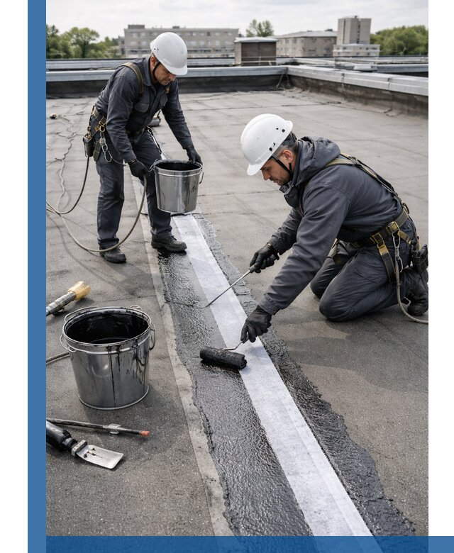 Гидроизоляция кровли мастикой в Новочеркасске надежная защита