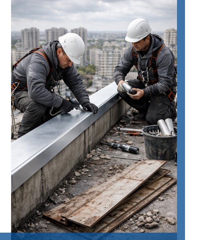 Замена парапетных крышек под ключ в Новочеркасске от 1228 р. | ВЫСОТНИК-Нвч