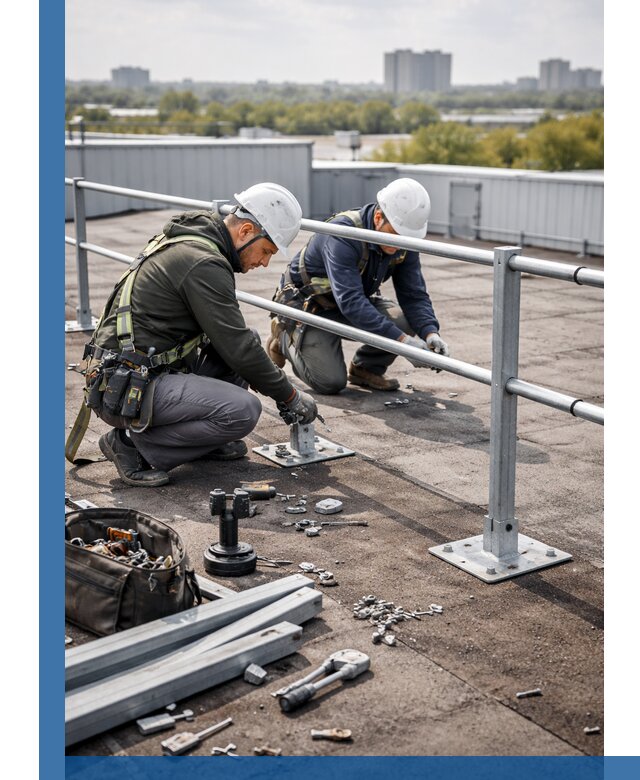 Монтаж кровельного ограждения в Новочеркасске под ключ с гарантией