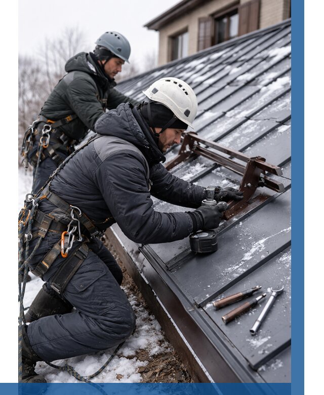 Монтаж снегозадержателей в Новочеркасске от 461 р. | ВЫСОТНИК-Нвч