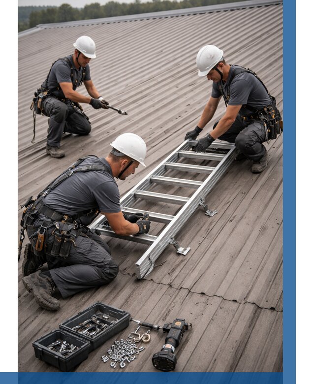 Монтаж кровельной лестницы в Новочеркасске от 4605 р. | ВЫСОТНИК-Нвч