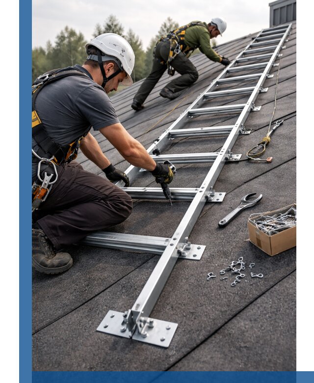 Профессиональный монтаж кровельной лестницы в Новочеркасске под ключ