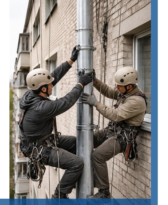 Замена водосточных труб в Новочеркасске от 6652 р. | ВЫСОТНИК-Нвч