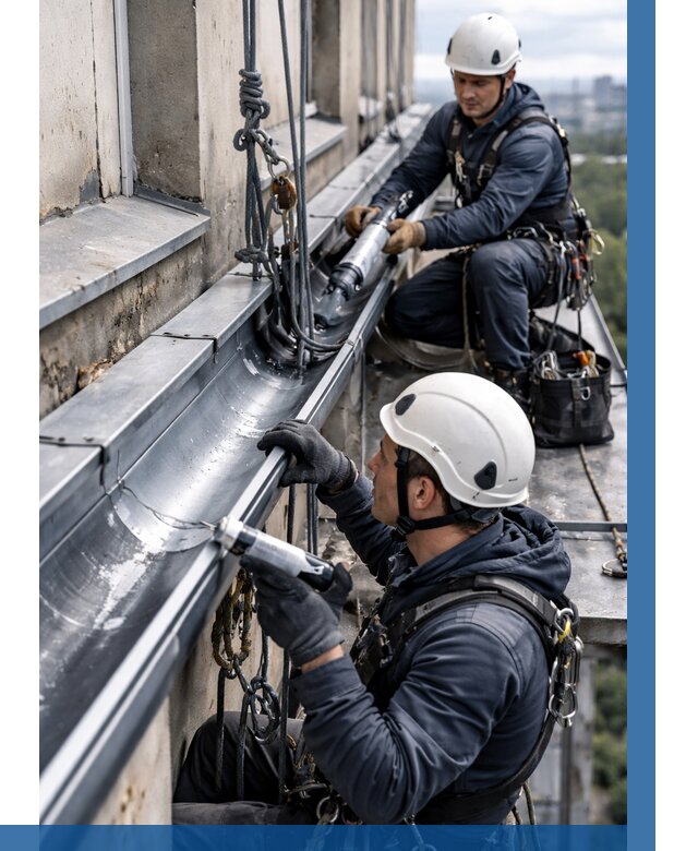 Ремонт водосточных желобов в Новочеркасске от 6652 р. | ВЫСОТНИК-Нвч