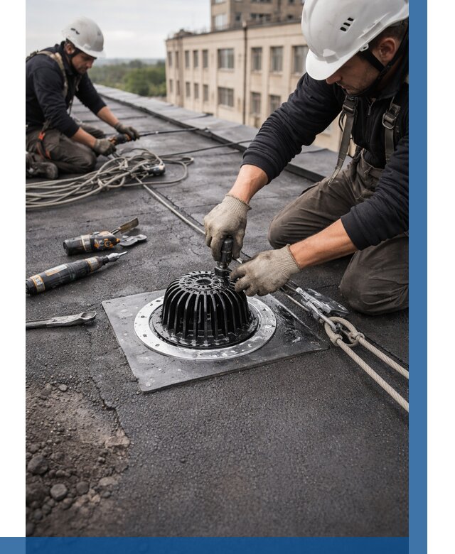 Установка водосточных воронок в Новочеркасске цена от 3582 р. | ВЫСОТНИК-Нвч