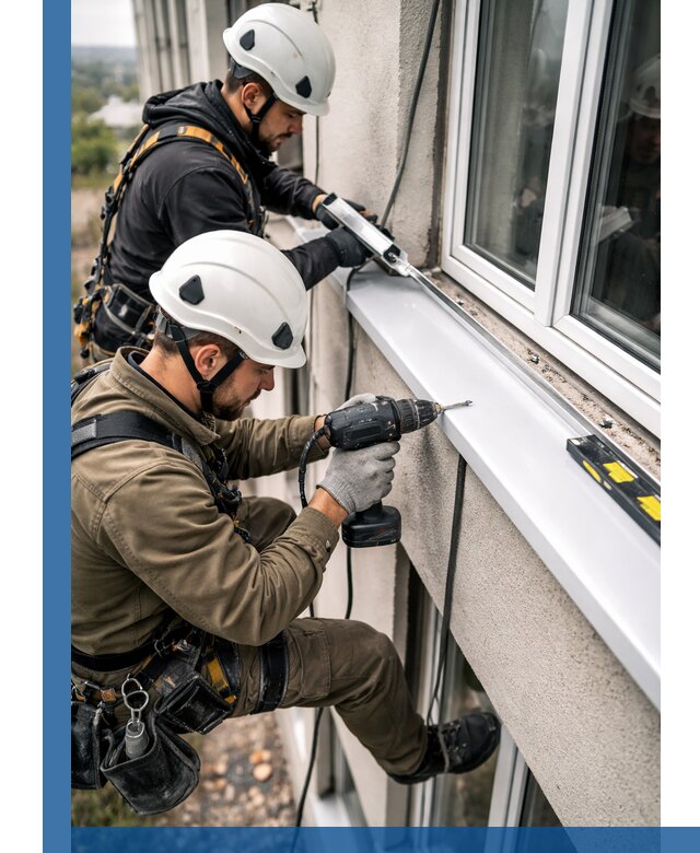Профессиональный монтаж оконных отливов и отведения воды в Новочеркасске