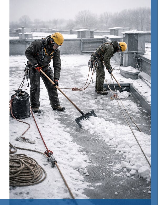 Очистка крыши от снега в Новочеркасске от 7676 р. | ВЫСОТНИК-Нвч