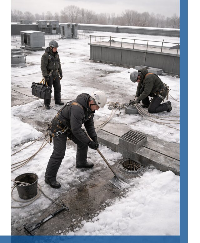 Абонентское обслуживание кровли зимой в Новочеркасске от 8187 р. | ВЫСОТНИК-Нвч