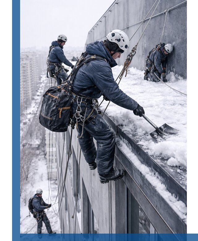 Абонентское обслуживание кровли зимой в Новочеркасске регулярный уход