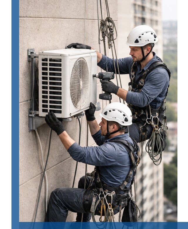 Монтаж внешнего блока кондиционера в Новочеркасске установка и крепление