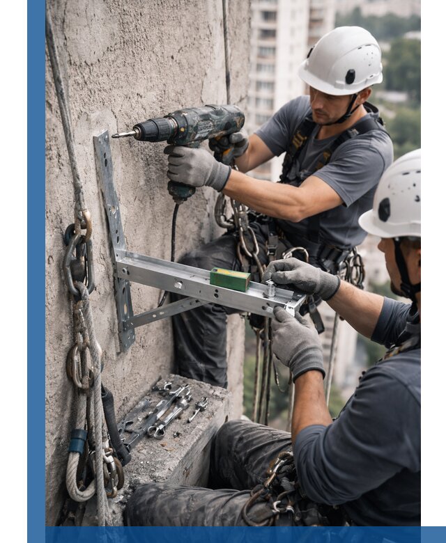 Установка кронштейнов кондиционера и крепежа в Новочеркасске