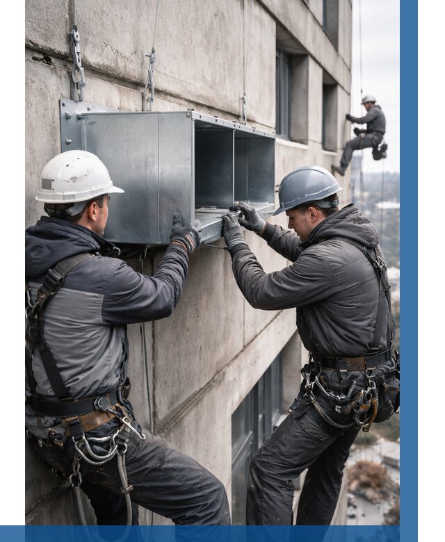 Монтаж вентиляционных коробов в Новочеркасске от 3070 р. | ВЫСОТНИК-Нвч