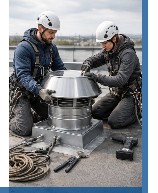 Установка дефлекторов на кровле в Новочеркасске от 4605 р. | ВЫСОТНИК-Нвч