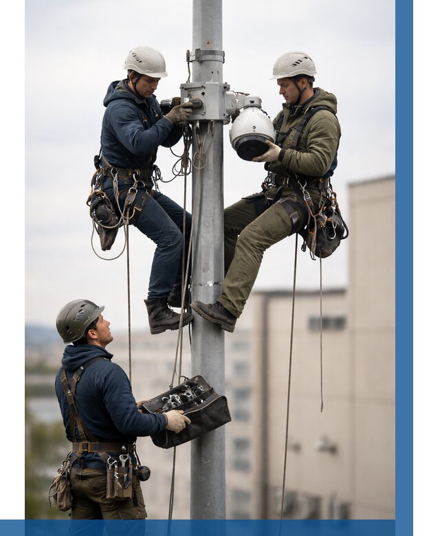 Установка видеокамер на мачте в Новочеркасске от 8699 р. | ВЫСОТНИК-Нвч