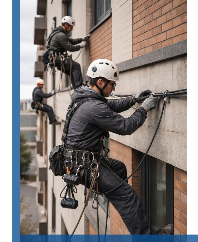 Крепление кабеля на фасаде монтаж и крепеж в Новочеркасске